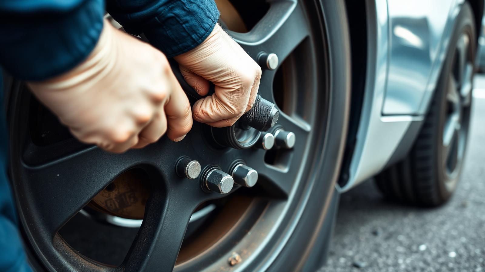 Salazar Roadside Assistance: a technician removing lug nuts from a wheel with a torque wrench in Watauga, Texas